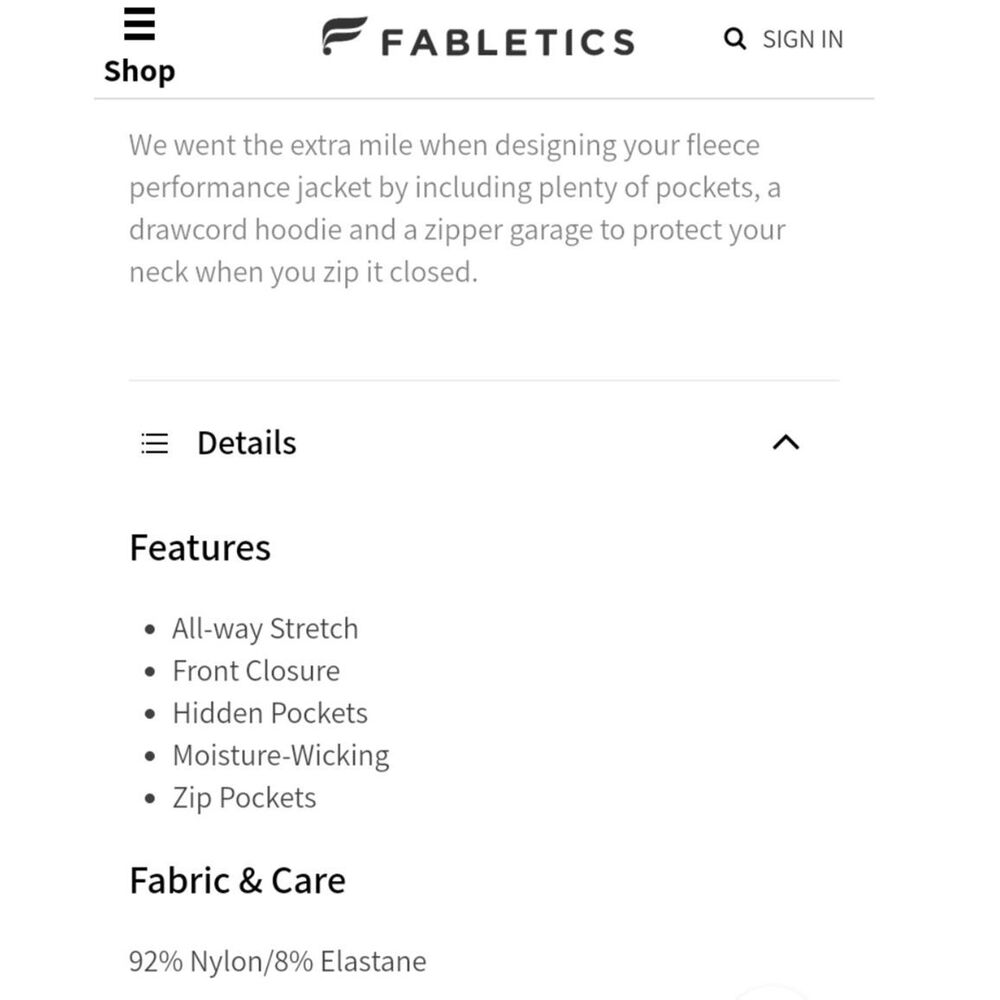 Fabletics Sammy Jacket Women's Small Solid Light … - image 8